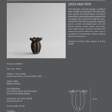 Lotus Vase, Petit - Coffee