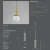 101 Copenhagen - No. 2 Pendant Lamp - Brass (5m) - Pendant