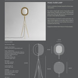 Pearl Floor Lamp - Brass