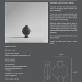 Sphere Vase Bubl, Mini - Dark Grey