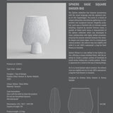 Sphere Vase Square Shisen, Big - Bone White