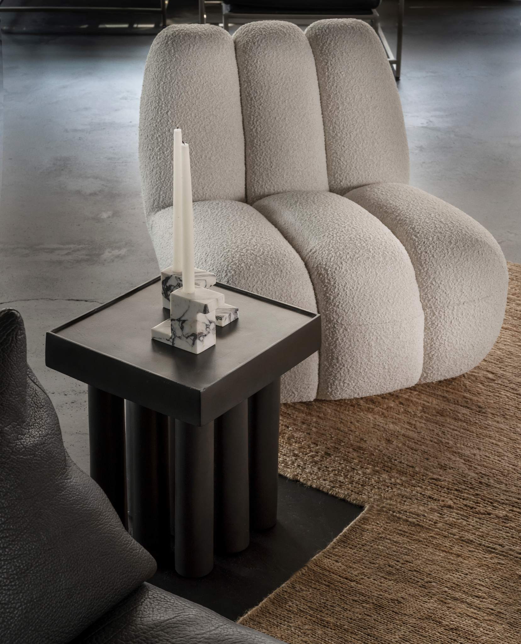 101 Copenhagen - Brick Candle Holder, Tall - Calacatta - Candle Holders