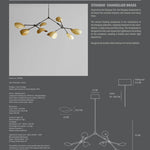 101 Copenhagen - Stingray Chandelier - Brass (5m) - Chandelier