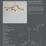 101 Copenhagen - Stingray Chandelier - Brass (5m) - Chandelier
