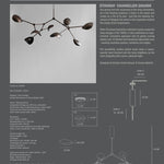 101 Copenhagen - Stingray Chandelier, Grande - Bronze - Chandelier