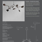 101 Copenhagen - Stingray Chandelier, Grande - Bronze (5m) - Chandelier
