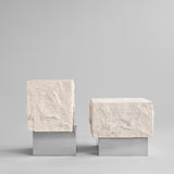 101 Copenhagen - Temple Coffee Table, Low - Chrome / Limestone - Table