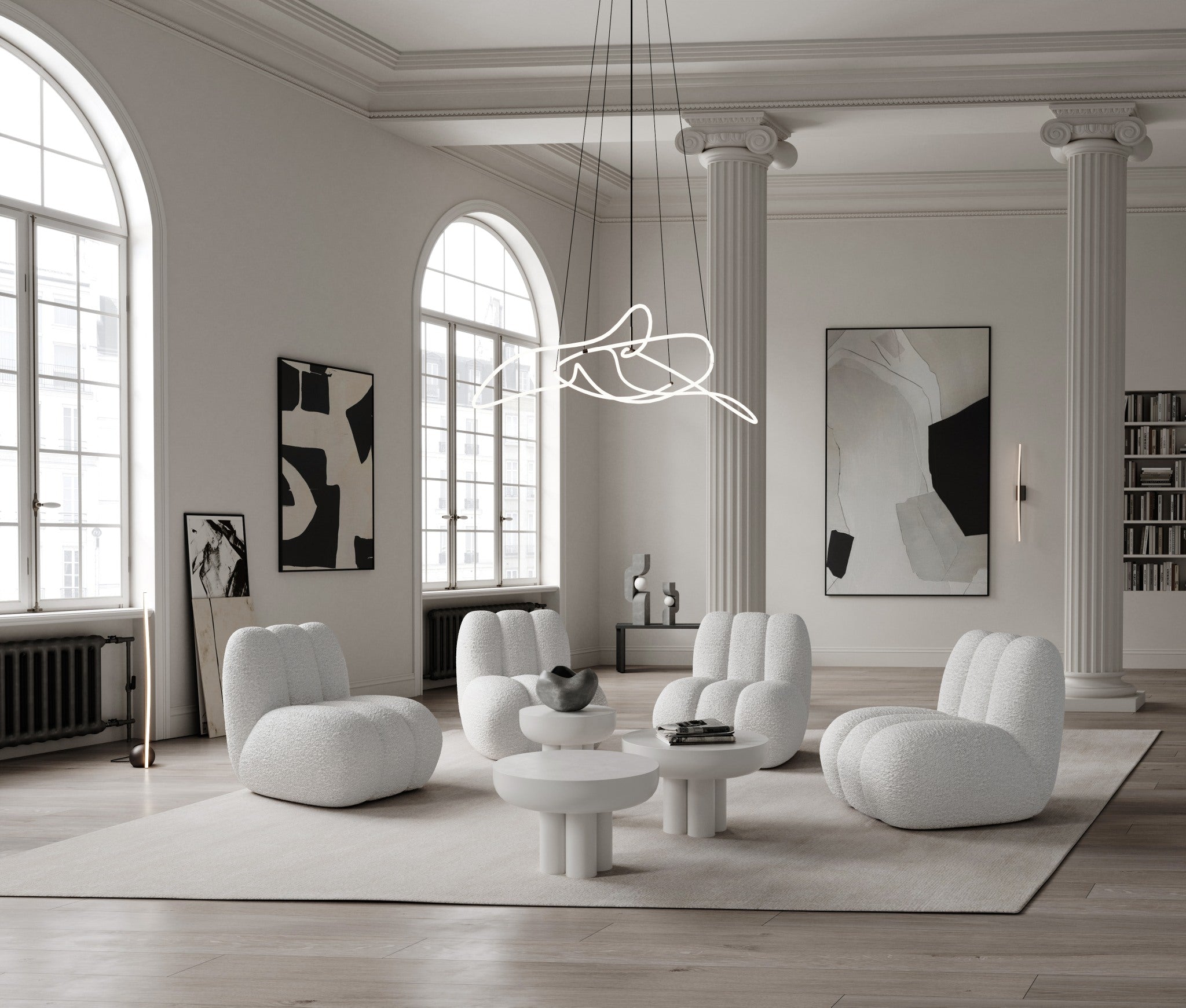 101 Copenhagen - Crown Table, Low - Bone White - Coffee or Side Table