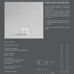 101 Copenhagen - Tube Candle Holder, Mini - Bone White - Candle Holders