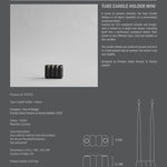 101 Copenhagen - Tube Candle Holder, Mini - Coffee - Candle Holders