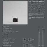 101 Copenhagen - Tube Candle Holder, Mini - Coffee - Candle Holders