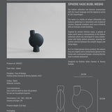 Sphere Vase Bubl, Medio - Black