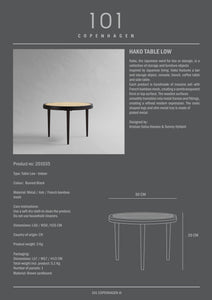 Hako Table, Low - Burned Black