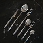 101 Copenhagen Kogei Salad Servers and cutlery - Brushed Steel