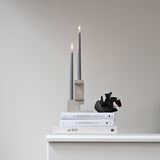 Brick Candle Holder, Tall - Limestone