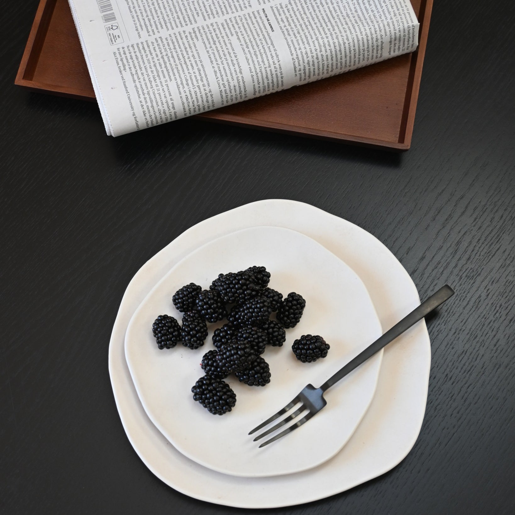 101 Copenhagen Native plates with Kogei fork and berries