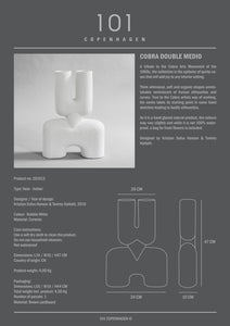 Cobra Vase Double, Medio - Bubble White - 101 Copenhagen