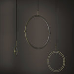 101 Copenhagen Maru Pendants in Brass turned on and off and rotated