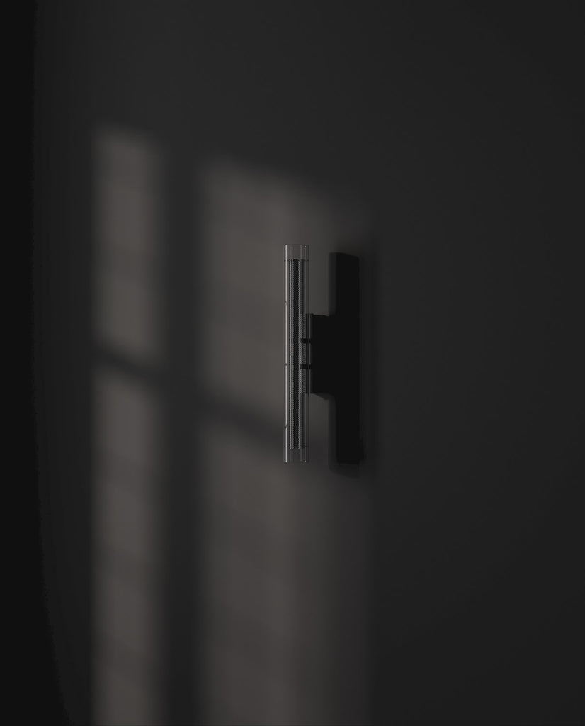 101 Copenhagen Frame Wall Lamp - chrome turned on and off