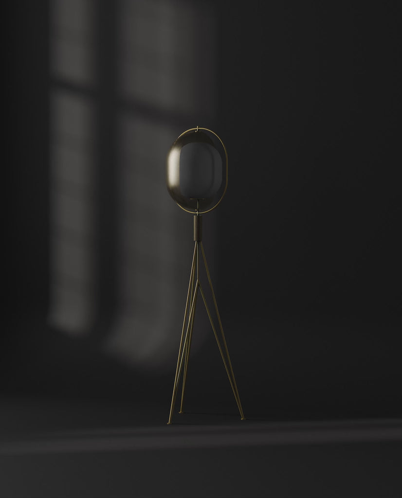 101 Copenhagen Pearl floor lamp turned on and off