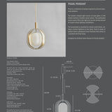 Pearl Pendant - Brass