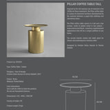 Pillar Table, Tall - Brass