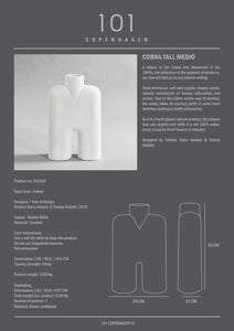 Cobra Vase Tall, Medio - Bubble White - 101 Copenhagen