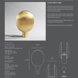 Clam Table Lamp - Brass