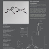 101 Copenhagen - Drop Chandelier - Burned Black - Chandelier