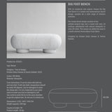 Big Foot Bench - White (Sheepskin)