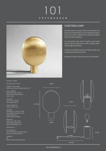 Clam Table Lamp - Brass - 101 Copenhagen