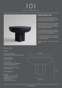 Crown Table, Low - Burned Black - 101 CPH