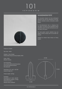 Guggenheim Vase, Petit - Black - 101 CPH