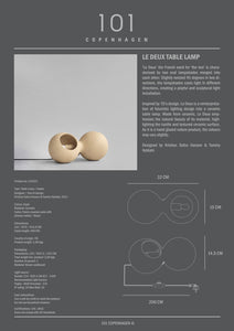 Le Deux Table Lamp - Sand - 101 CPH