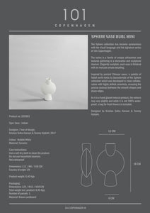 Sphere Vase Bubl, Mini - Bubble White - 101 CPH