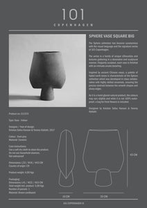 Sphere Vase Square, Big - Dark Grey - 101 CPH