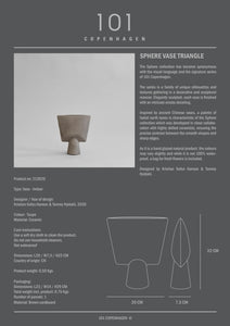 Sphere Vase Triangle, Mini - Taupe - 101 CPH